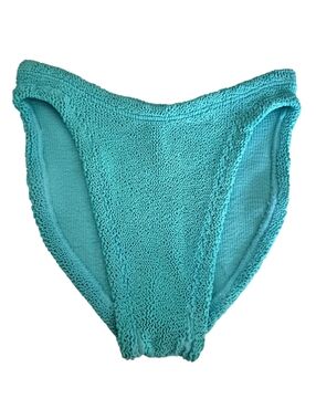 Hunza G Blue Aqua Crinkle Bikini  Bottoms  Size OS
